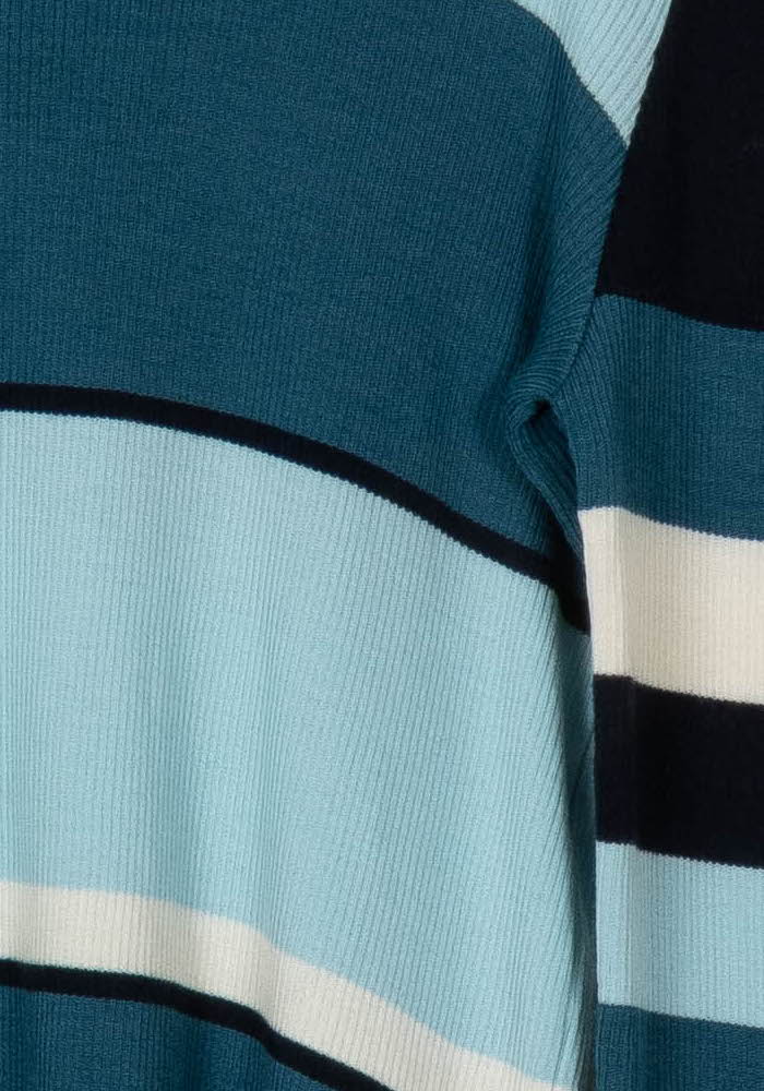 Pull Col Roulé Bleu et Blanc - Taille M/38 de la marque La Française | PARAD31823 - Vendu par Paradigme - Image 3