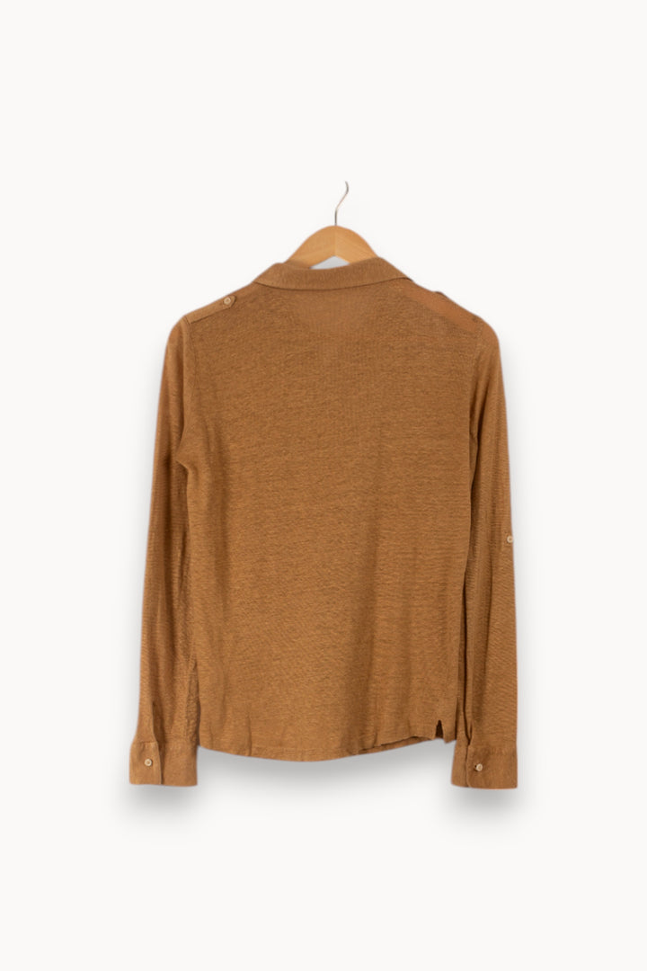 Blouse marron - Taille S/36 de la marque Gerard Darel | PARAD31827 - Vendu par Paradigme - Image 3