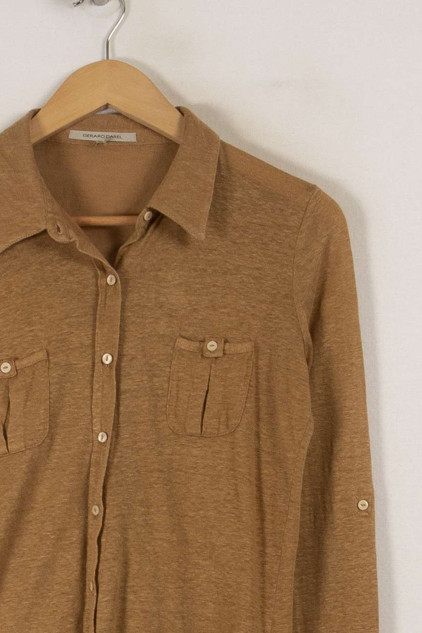 Blouse marron - Taille S/36 de la marque Gerard Darel | PARAD31827 - Vendu par Paradigme - Image 2