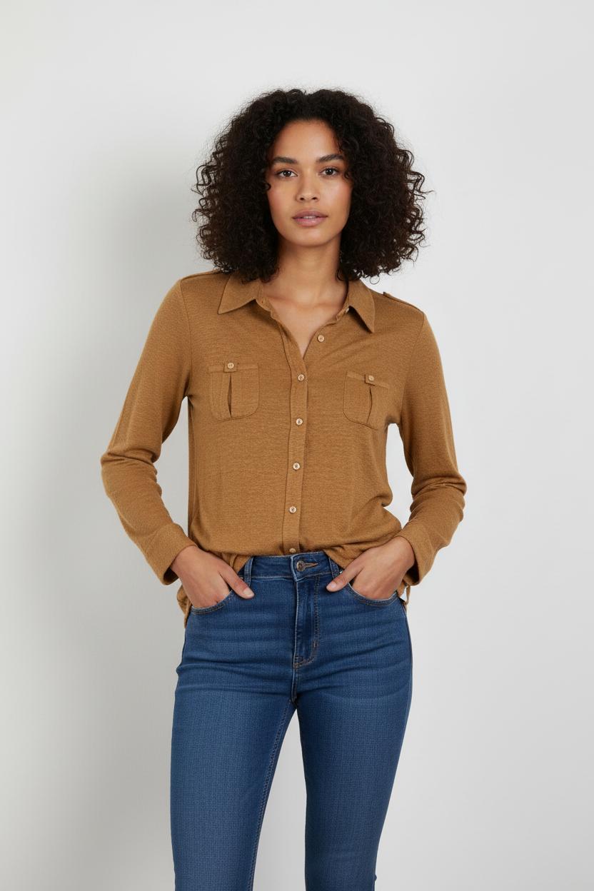 Blouse marron - Taille S/36