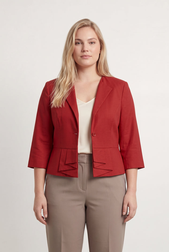 Veste Courte Rouge - Taille XL/42 de la marque Maison 123 | PARAD31841 - Vendu par Paradigme - Image 1