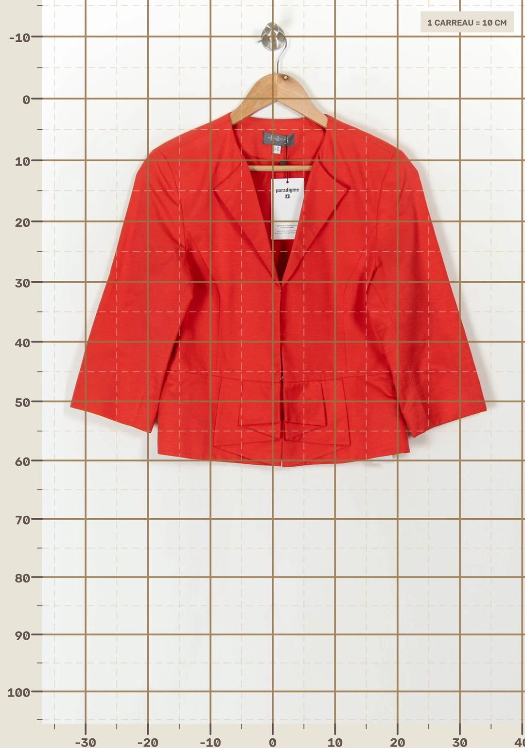 Veste Courte Rouge - Taille XL/42 de la marque Maison 123 | PARAD31841 - Vendu par Paradigme - Image 4