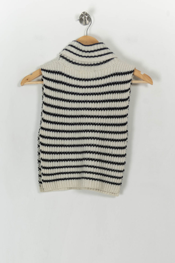 Pull Sans Manches Blanc et Noir - Taille T.U. de la marque Sandro | PARAD31881 - Vendu par Paradigme - Image 5
