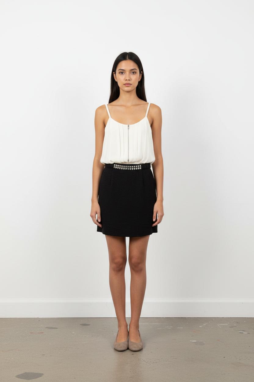 Robe noire et blanche - Taille S/36