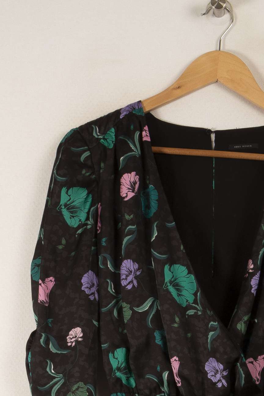 Robe noire à motifs - Taille XS/34 de la marque IKKS | PARAD31942 - Vendu par Paradigme - Image 2