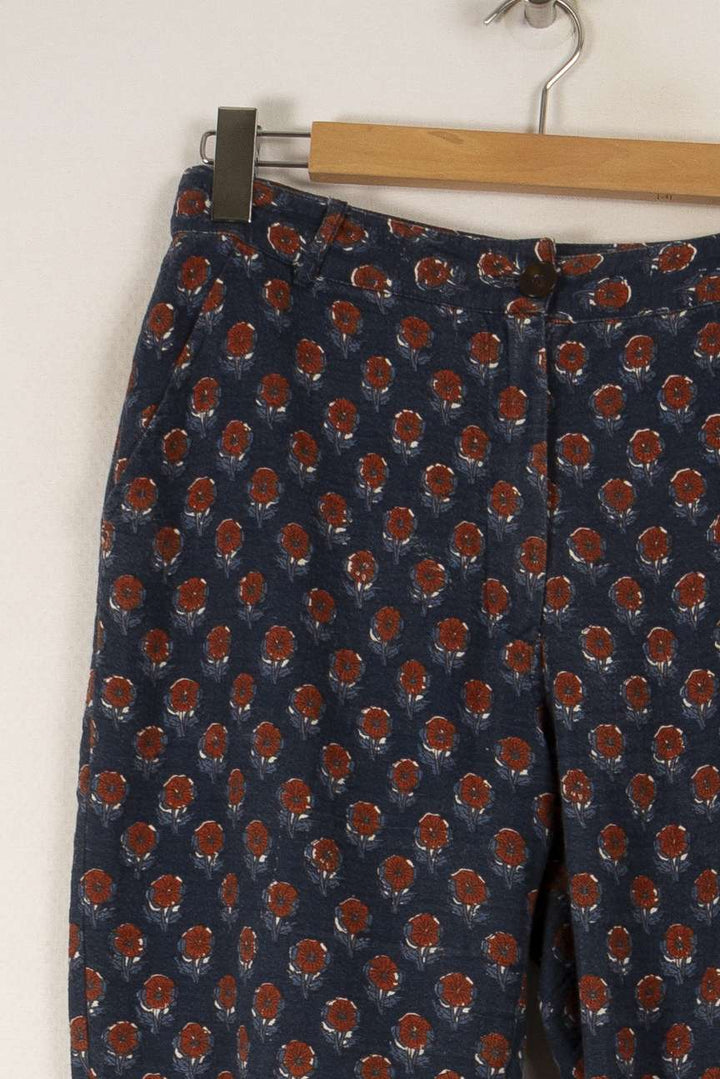 Pantalon bleu à motifs - Taille M/38 de la marque Des petits hauts | PARAD31944 - Vendu par Paradigme - Image 2