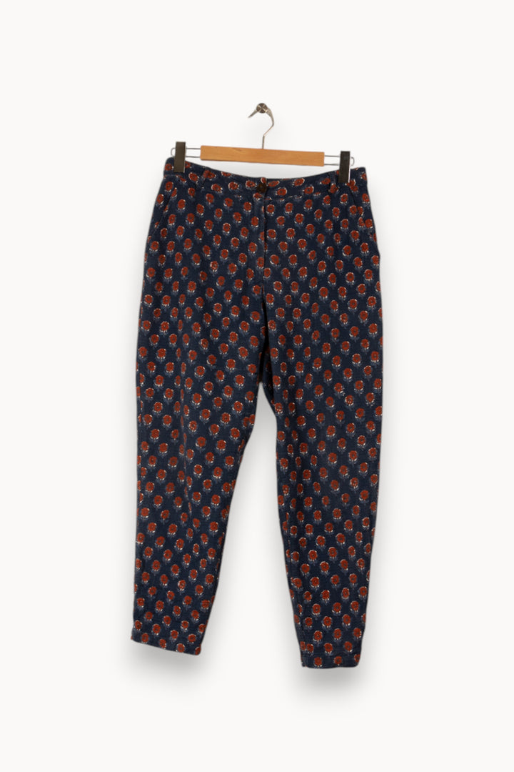 Pantalon bleu à motifs - Taille M/38 de la marque Des petits hauts | PARAD31944 - Vendu par Paradigme - Image 1