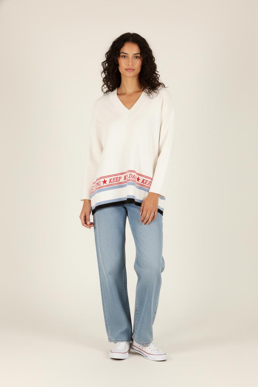 Maille Blanche - Taille L/40 de la marque Sandro | PARAD31960 - Vendu par Paradigme - Image 2