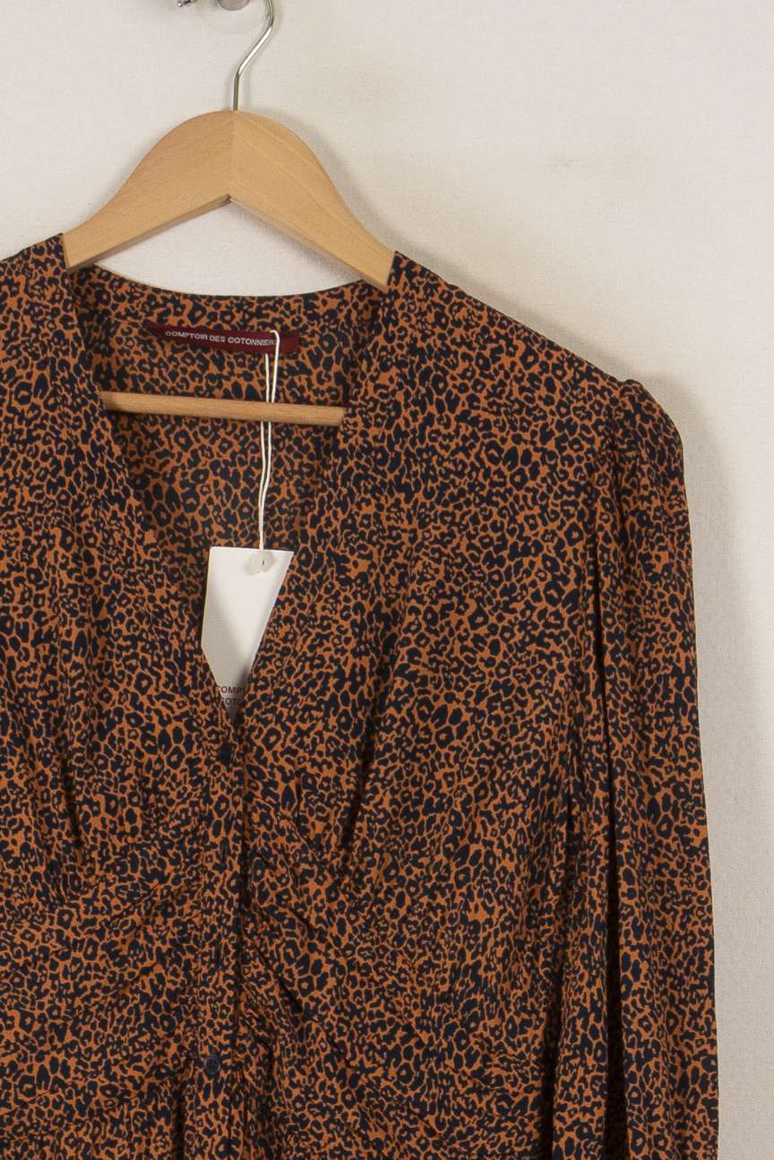 Robe marron à motifs - Taille S/36 de la marque Comptoir des Cotonniers | PARAD31970 - Vendu par Paradigme - Image 2