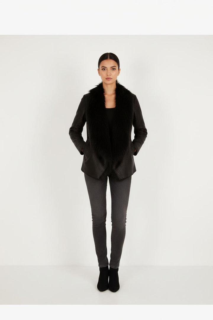 Veste en cuir noir - Taille S/36