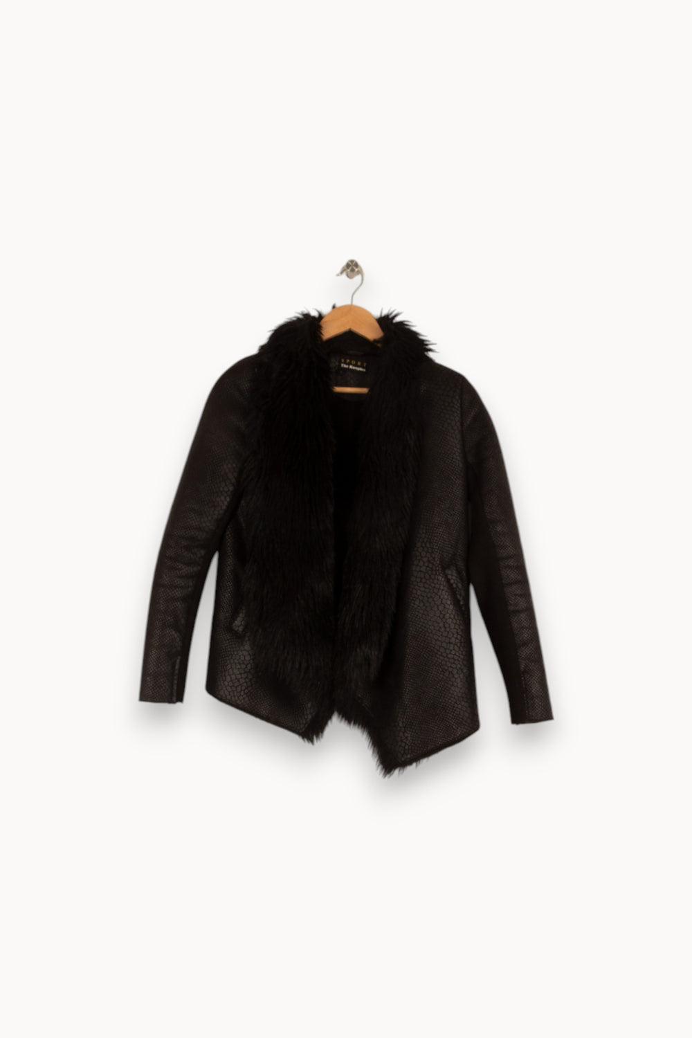 Veste en cuir noir - Taille S/36 de la marque The Kooples | PARAD31975 - Vendu par Paradigme - Image 1