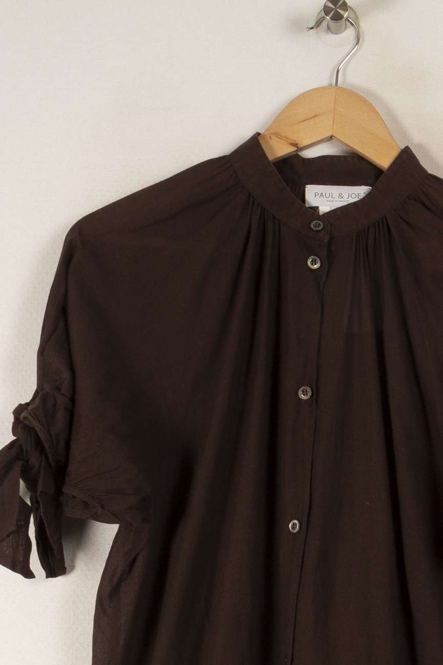 Blouse marron - Taille M/38 de la marque Paul & Joe | PARAD32005 - Vendu par Paradigme - Image 2