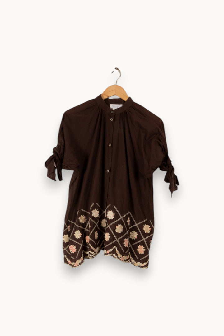 Blouse marron - Taille M/38 de la marque Paul & Joe | PARAD32005 - Vendu par Paradigme - Image 1