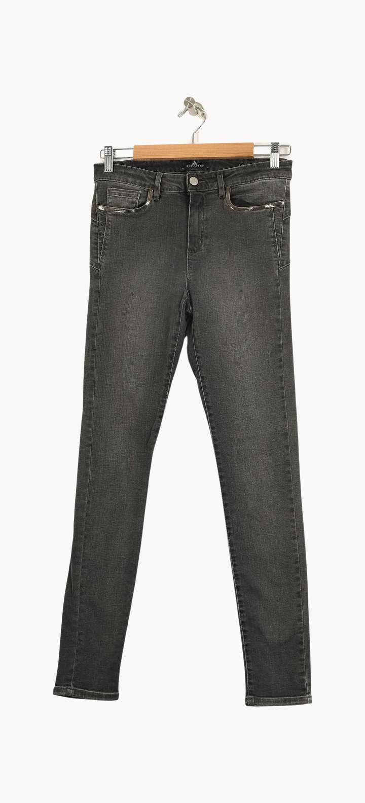 Jean Slim Gris - Taille S/36 de la marque One Step | PARAD32063 - Vendu par Paradigme - Image 2