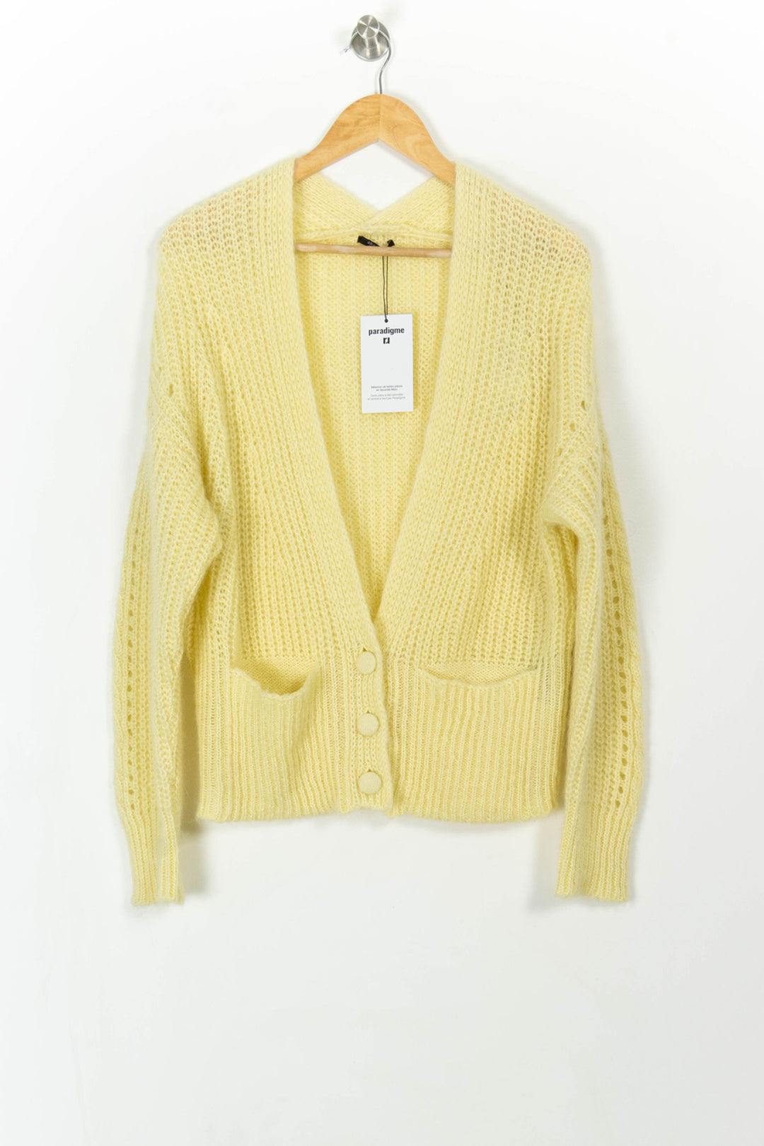 Cardigan Jaune - Taille M/38 de la marque One Step | PARAD32119 - Vendu par Paradigme - Image 2