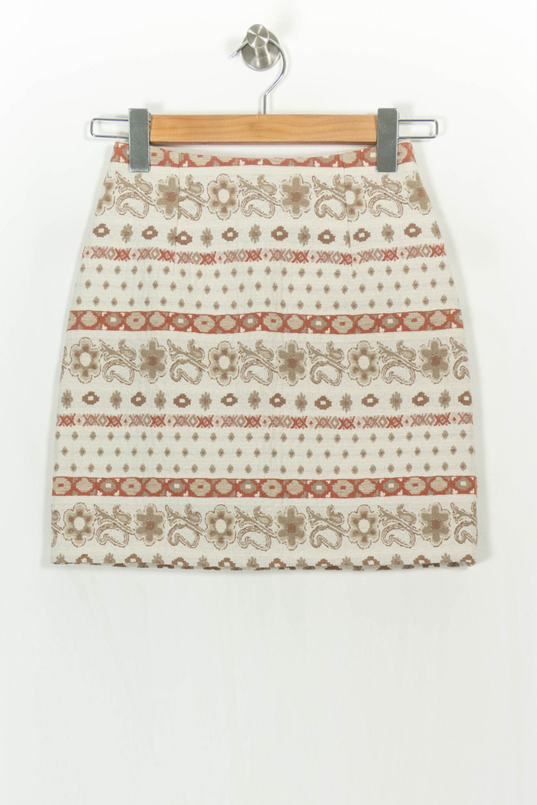 Jupe Courte Beige et Marron - Taille XS/34 de la marque Maison Stella & Suzie | PARAD32120 - Vendu par Paradigme - Image 2