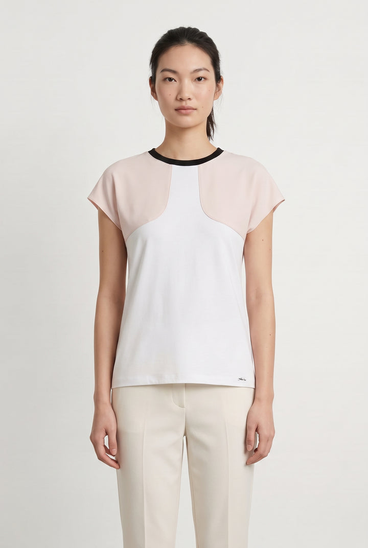 T-shirt Blanc et Rose - Taille M/38 de la marque Longchamp | PARAD32127 - Vendu par Paradigme - Image 1