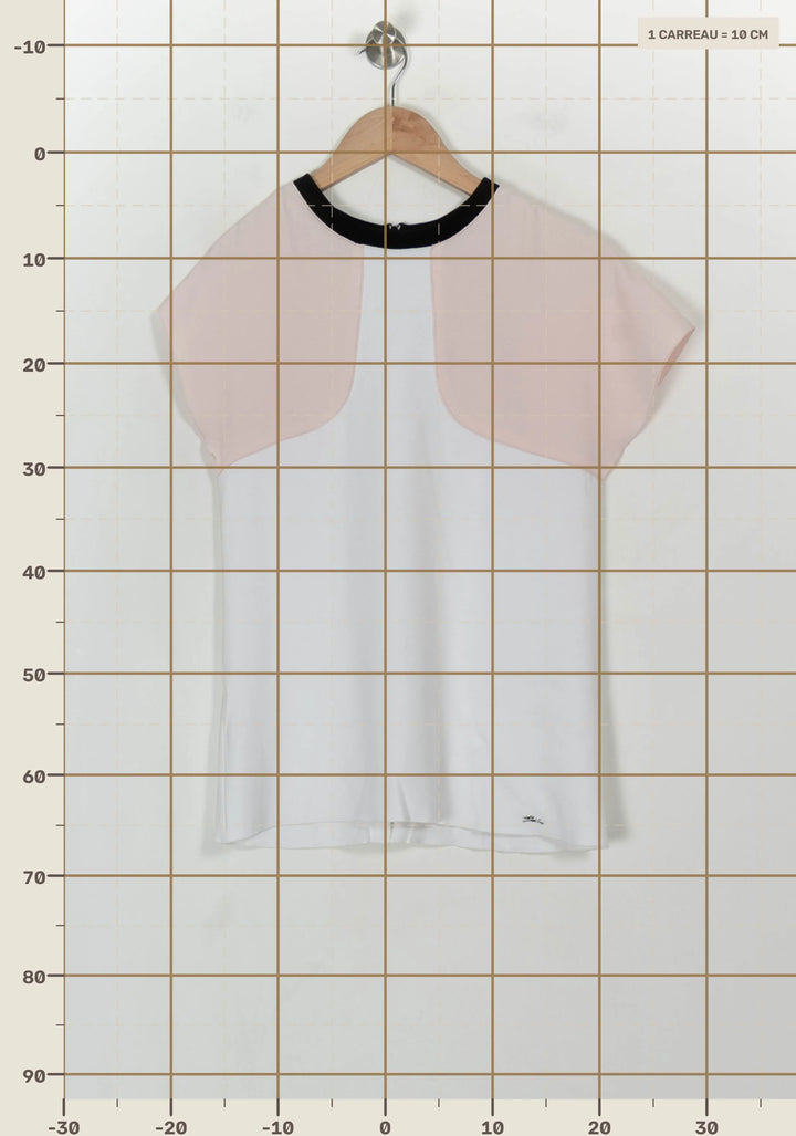 T-shirt Blanc et Rose - Taille M/38 de la marque Longchamp | PARAD32127 - Vendu par Paradigme - Image 4