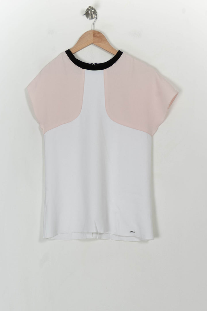 T-shirt Blanc et Rose - Taille M/38 de la marque Longchamp | PARAD32127 - Vendu par Paradigme - Image 2
