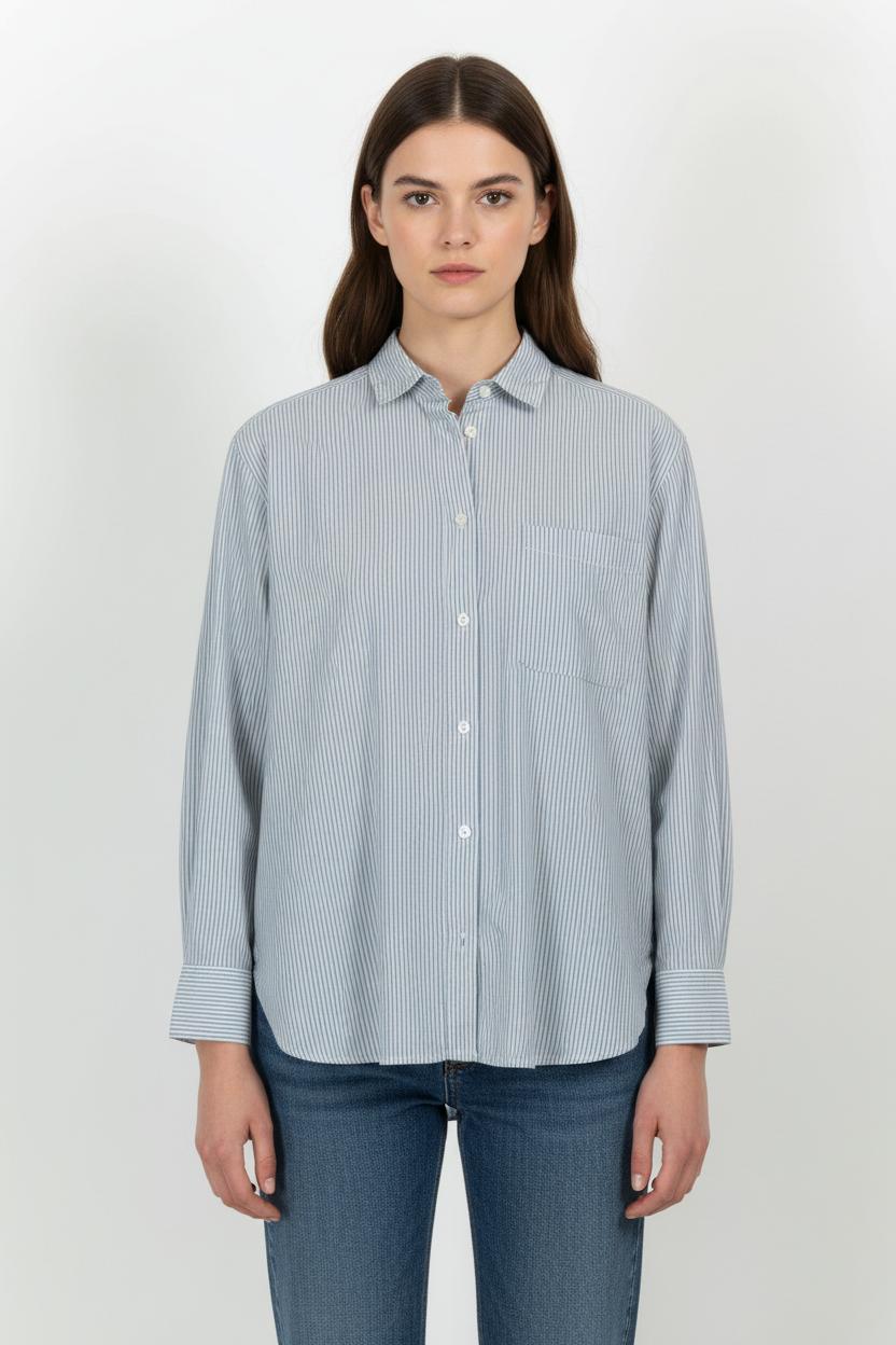 Chemise Rayée Bleue et Blanche - Taille S/36 de la marque Comptoir des Cotonniers | PARAD32149 - Vendu par Paradigme - Image 1