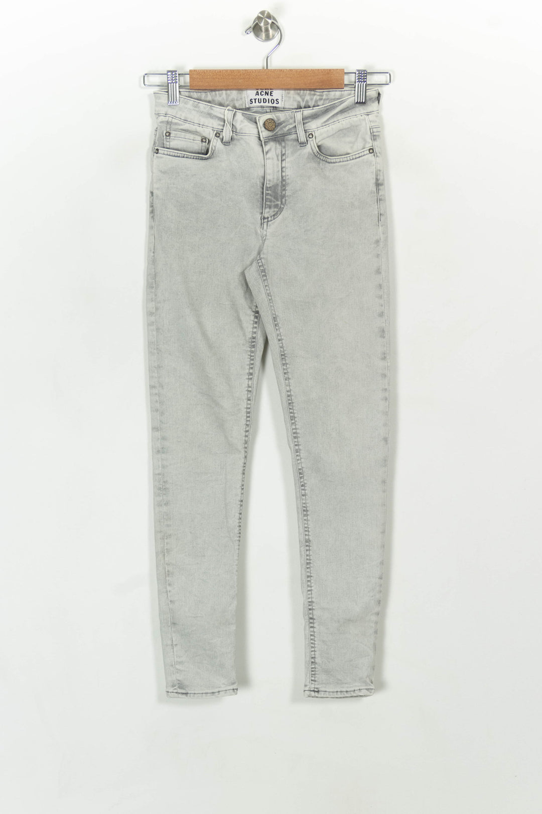 Jean Slim Gris - Taille M/38 de la marque Acne Studios | PARAD32188 - Vendu par Paradigme - Image 2