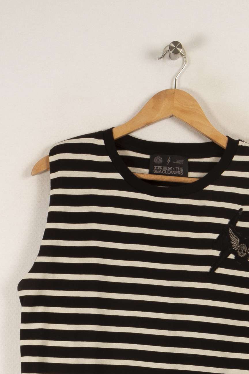 T-shirt noir et blanc - Taille S/36 de la marque IKKS | PARAD32229 - Vendu par Paradigme - Image 2