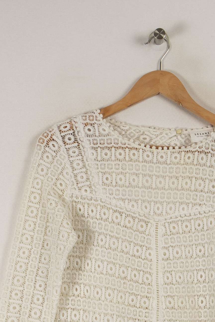 Blouse blanche - Taille S/36 de la marque Sézane | PARAD32285 - Vendu par Paradigme - Image 2