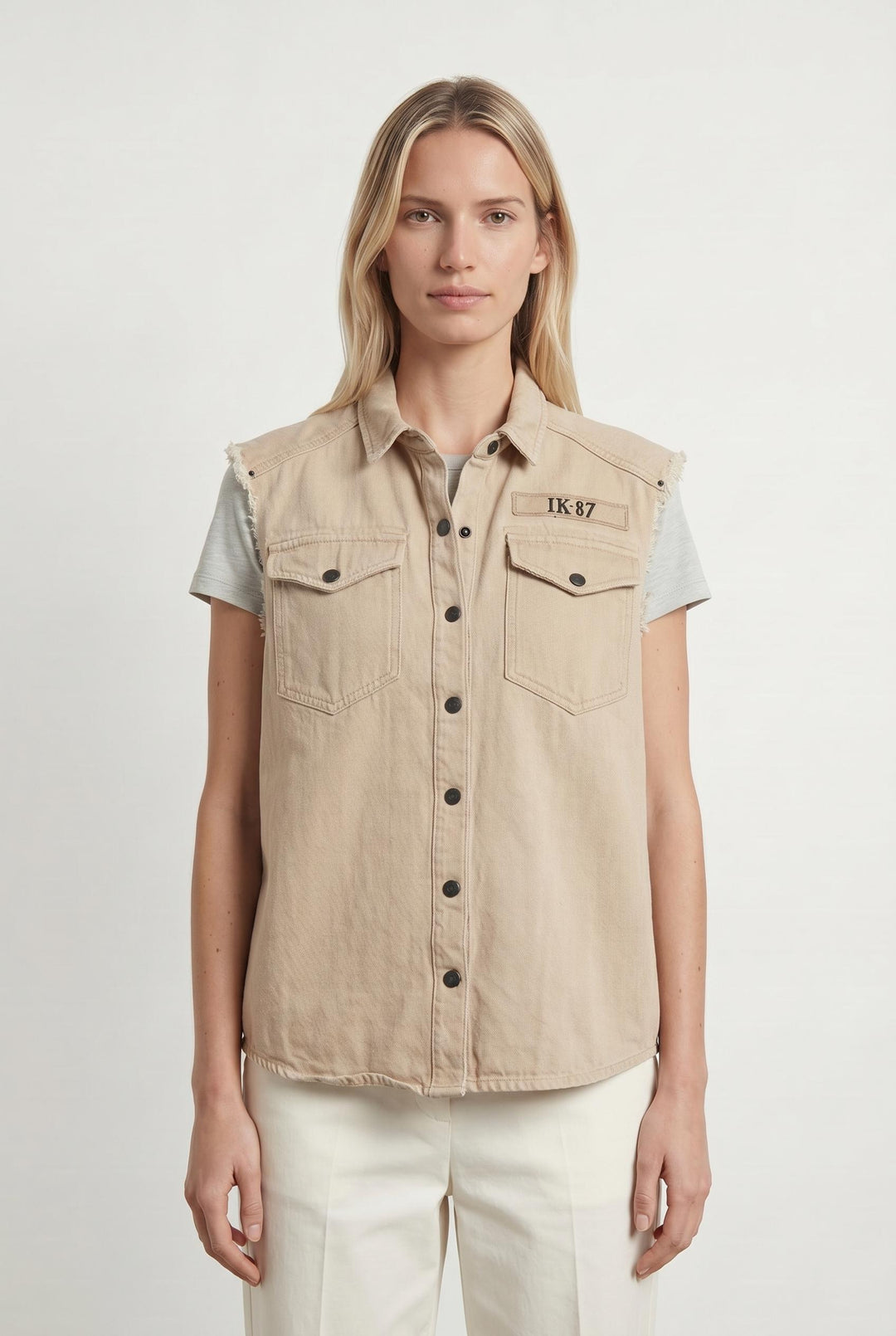Veste Sans Manches Beige - Taille M/38 de la marque IKKS | PARAD32344 - Vendu par Paradigme - Image 1