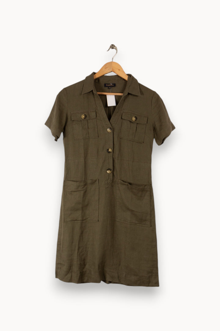 Robe vert kaki - Taille S/36 de la marque Caroll | PARAD32396 - Vendu par Paradigme - Image 1