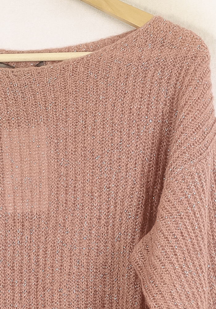 Pull Rose - Taille L/40 de la marque La Fée Maraboutée | PARAD32418 - Vendu par Paradigme - Image 3