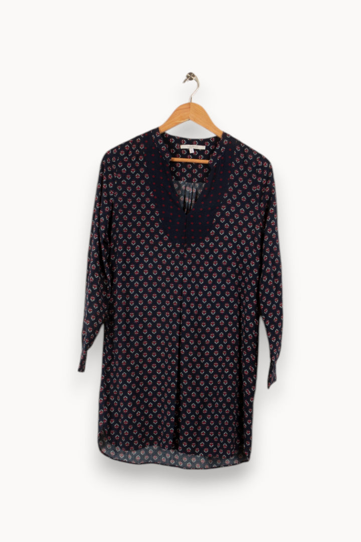 Robe bleue avec motifs - Taille S/36
