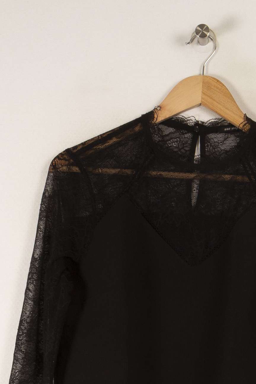 Blouse noire - Taille M/38 de la marque One Step | PARAD32535 - Vendu par Paradigme - Image 2