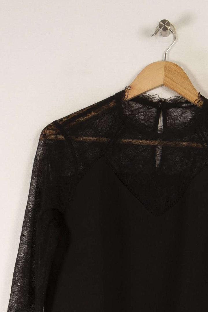 Blouse noire - Taille M/38 de la marque One Step | PARAD32535 - Vendu par Paradigme - Image 2