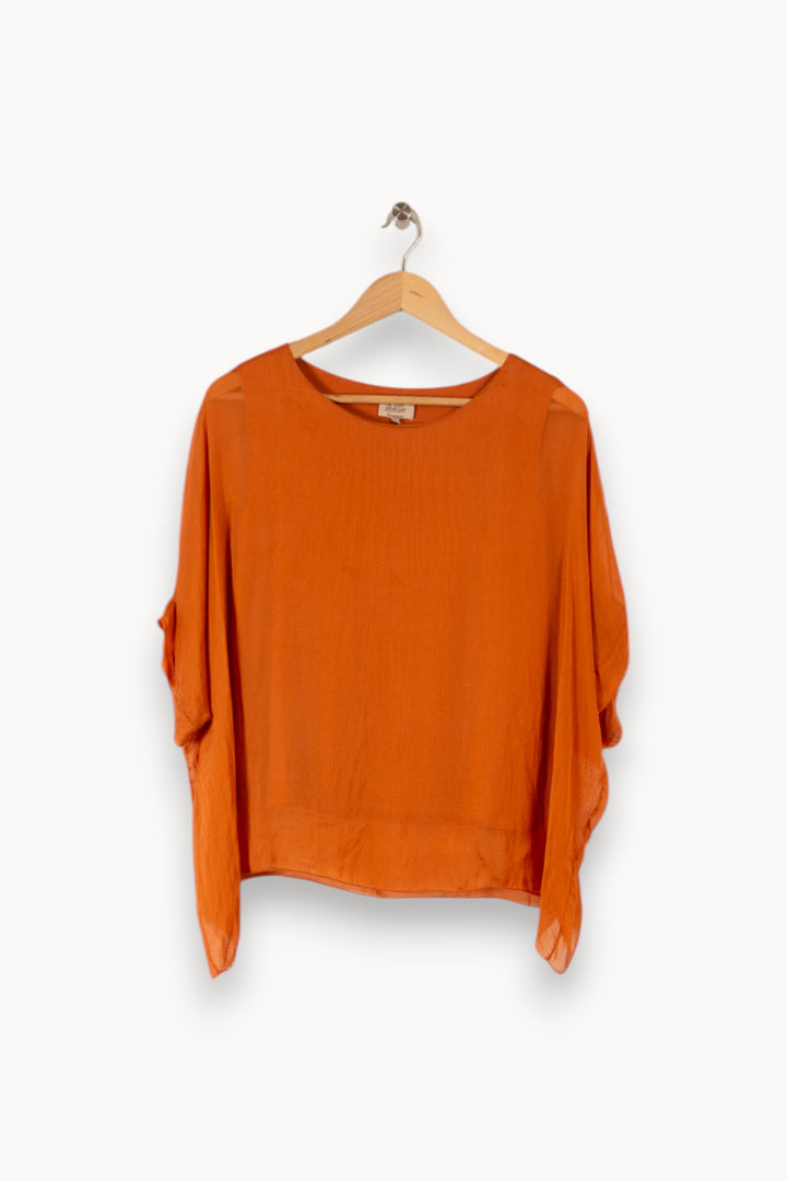 Blouse orange - Taille S/36 de la marque La Fée Maraboutée | PARAD32536 - Vendu par Paradigme - Image 1