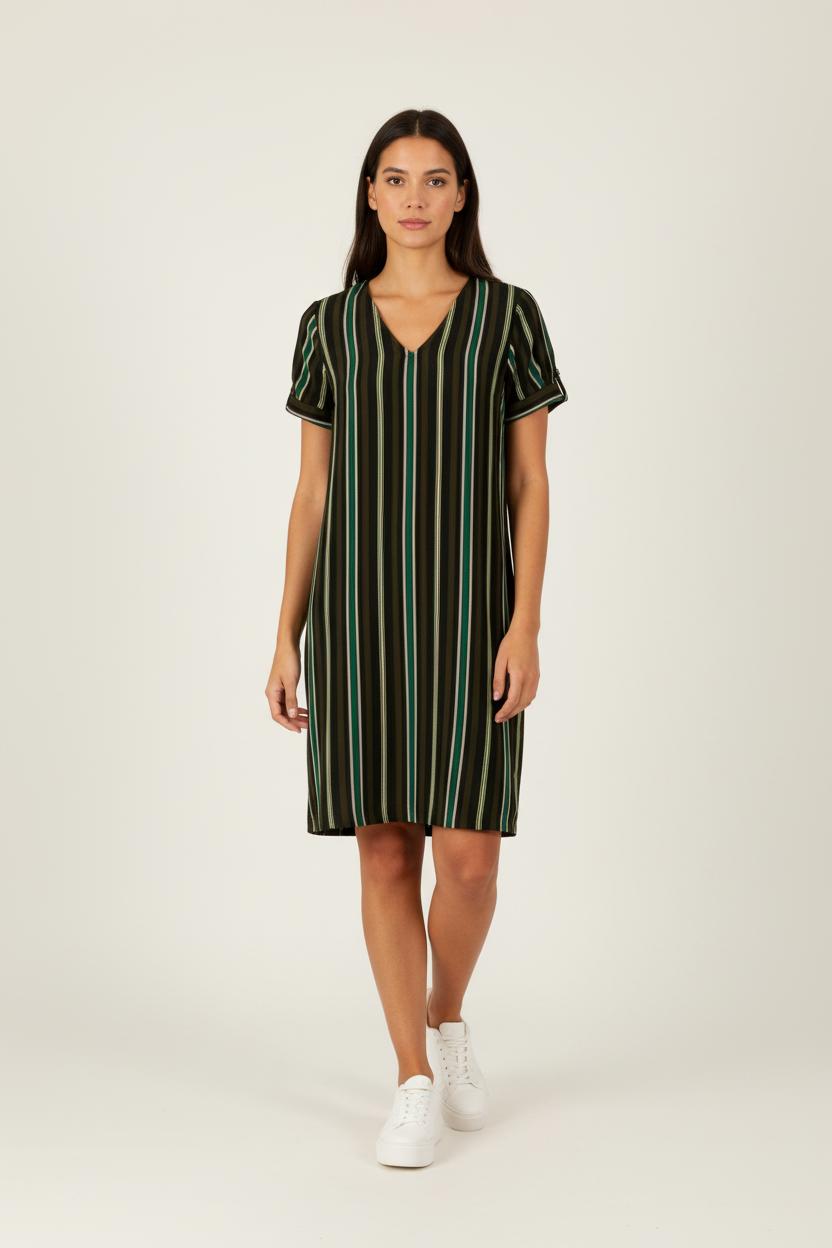 Robe verte rayée - Taille S/36
