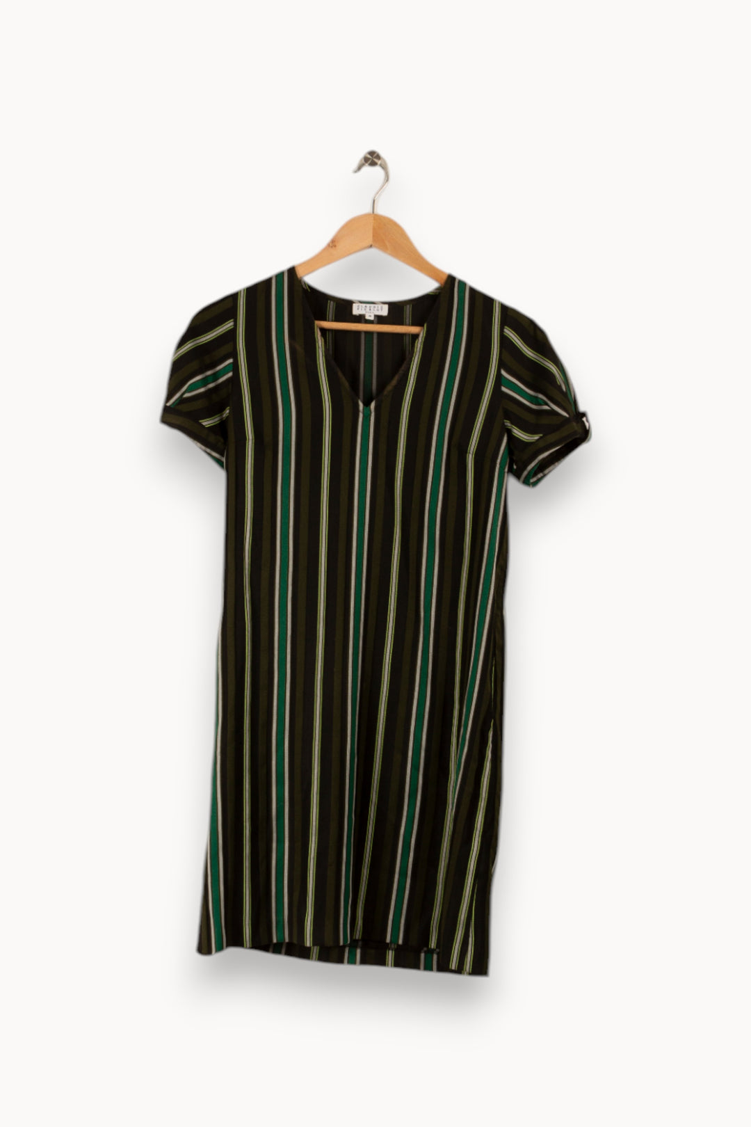 Robe verte rayée - Taille S/36 de la marque Claudie Pierlot | PARAD32609 - Vendu par Paradigme - Image 3