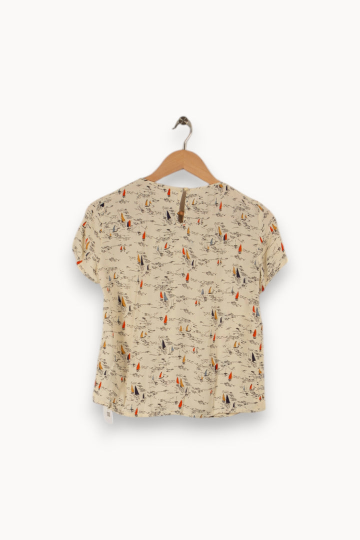 Blouse blanche à motifs - Taille XS/34 de la marque Sessùn | PARAD32620 - Vendu par Paradigme - Image 2
