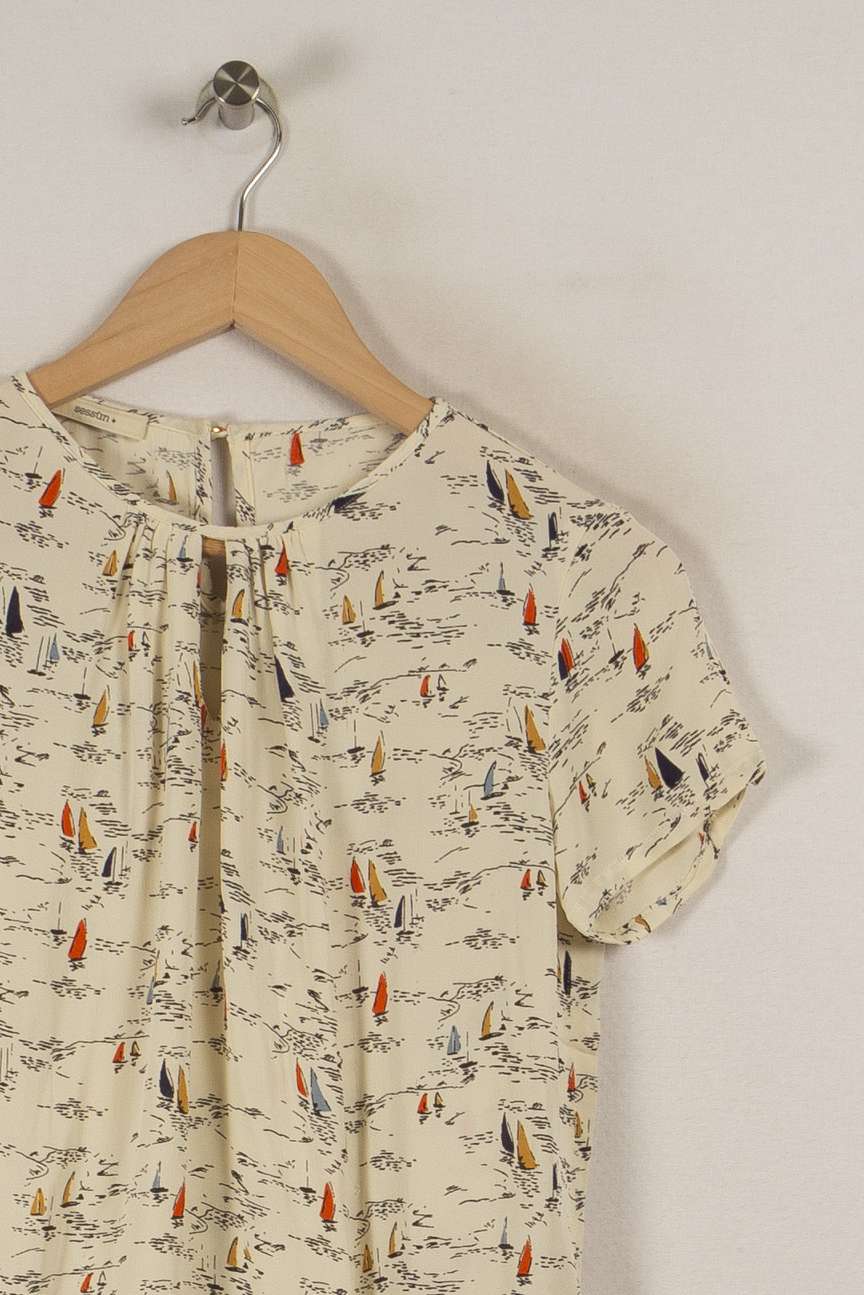 Blouse blanche à motifs - Taille XS/34 de la marque Sessùn | PARAD32620 - Vendu par Paradigme - Image 1