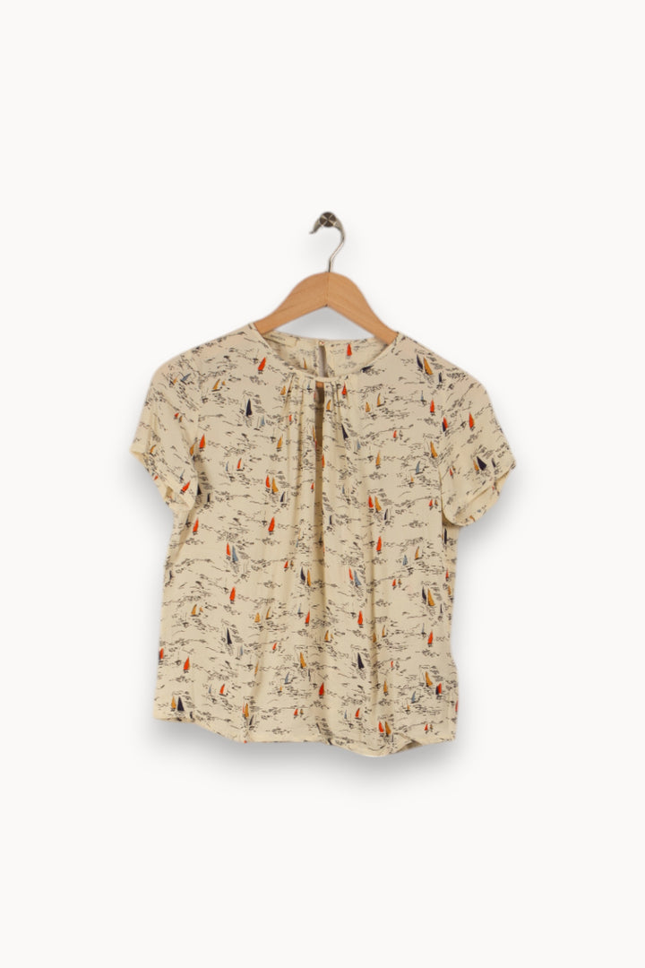 Blouse blanche à motifs - Taille XS/34 de la marque Sessùn | PARAD32620 - Vendu par Paradigme - Image 3