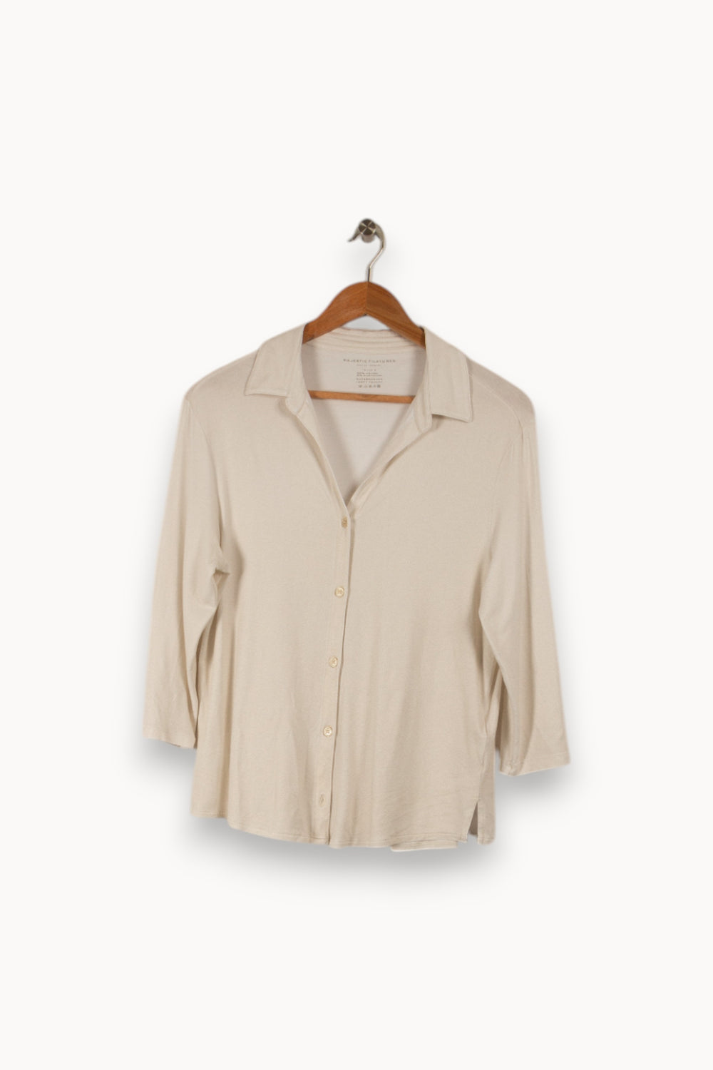 Chemise beige - Taille M/38 de la marque Majestic Filatures | PARAD32710 - Vendu par Paradigme - Image 1