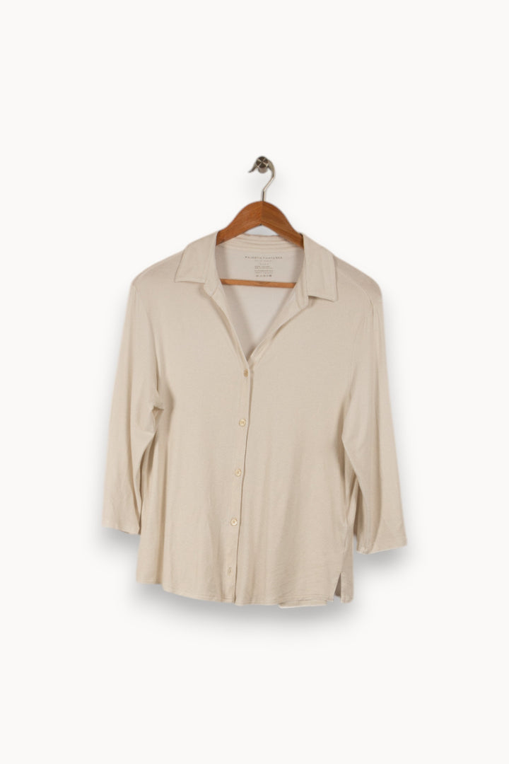 Chemise beige - Taille M/38 de la marque Majestic Filatures | PARAD32710 - Vendu par Paradigme - Image 1