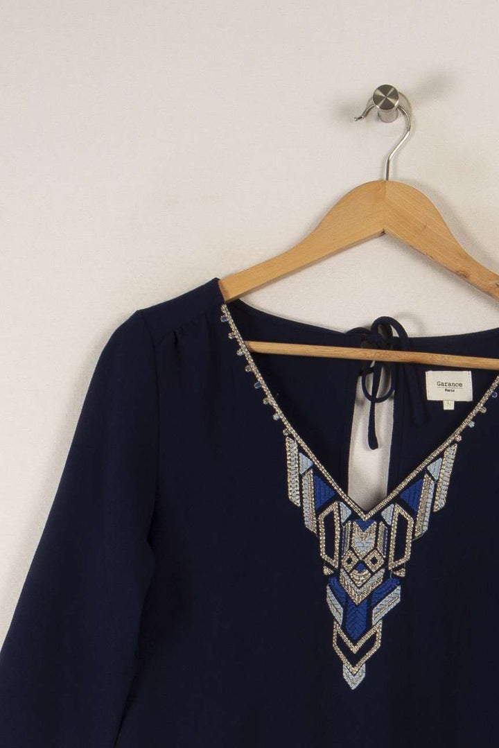 Blouse bleue - Taille S/36 de la marque Garance Paris | PARAD32747 - Vendu par Paradigme - Image 2