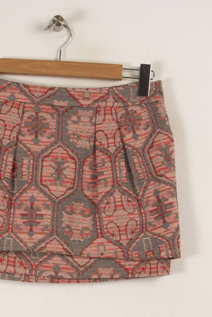 Jupe rose à motifs - Taille M/38 de la marque Maje | PARAD32757 - Vendu par Paradigme - Image 1