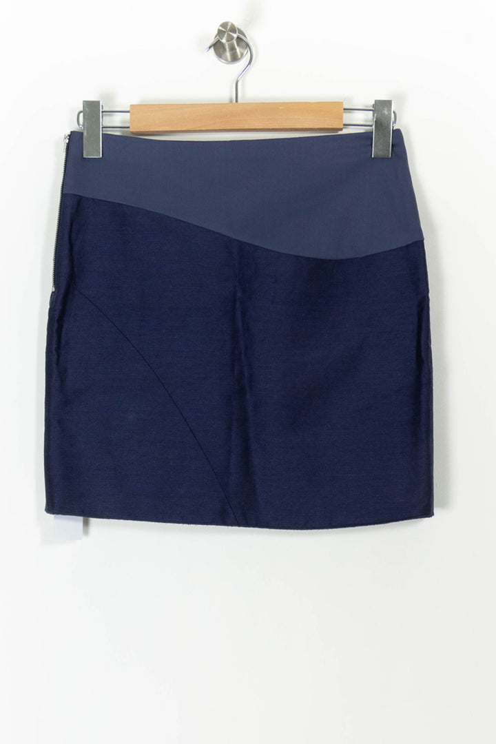 Jupe Courte Bleu Marine et Bleu - Taille S/36 de la marque The Kooples | PARAD32758 - Vendu par Paradigme - Image 4