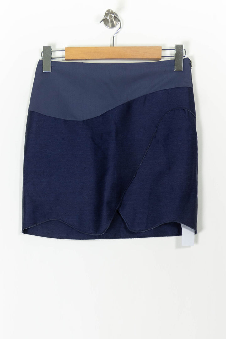 Jupe Courte Bleu Marine et Bleu - Taille S/36 de la marque The Kooples | PARAD32758 - Vendu par Paradigme - Image 2