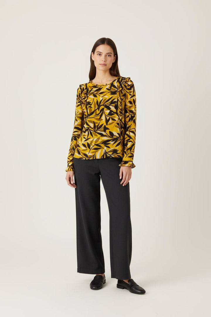Blouse jaune à motifs - Taille S/36