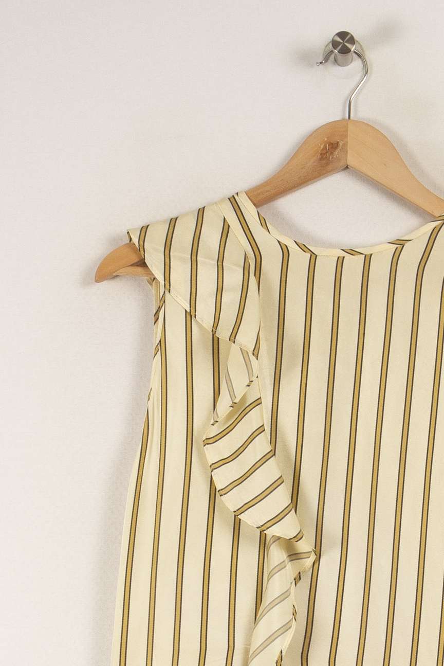 Blouse beige rayée - Taille S/36 de la marque Sandro | PARAD32764 - Vendu par Paradigme - Image 1