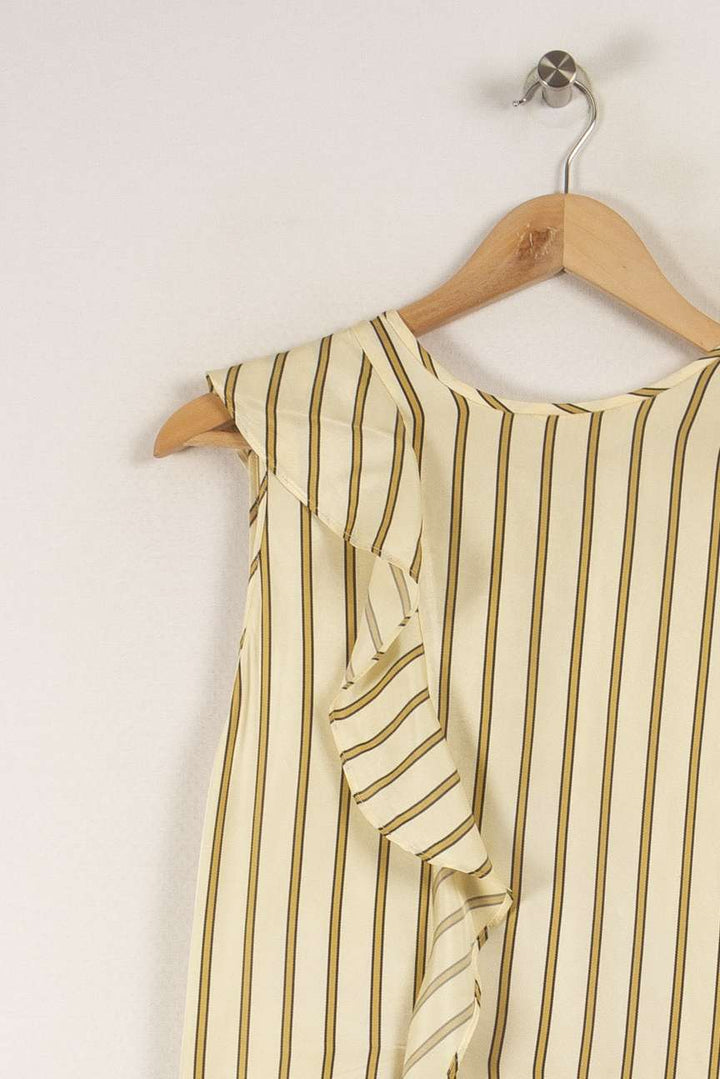 Blouse beige rayée - Taille S/36 de la marque Sandro | PARAD32764 - Vendu par Paradigme - Image 1