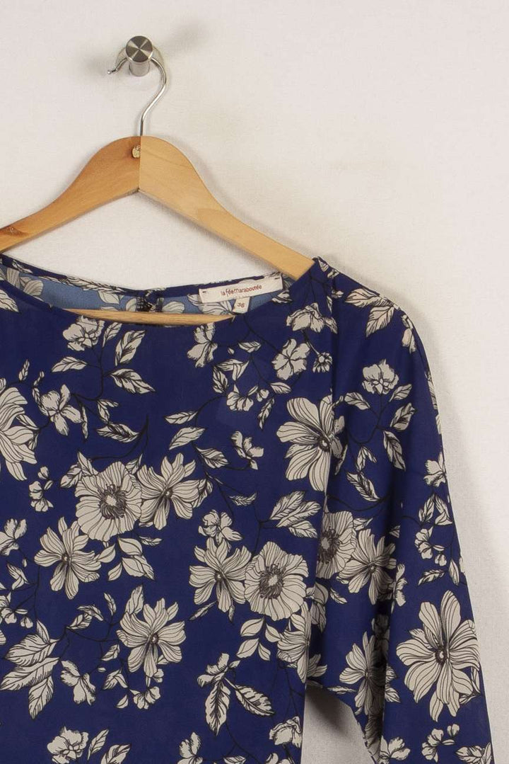 Robe violette à motifs - Taille S/36 de la marque La Fée Maraboutée | PARAD32766 - Vendu par Paradigme - Image 1