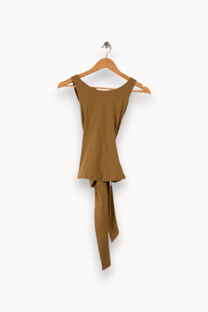 Top vert/marron - Taille L/40 de la marque Sézane | PARAD32844 - Vendu par Paradigme - Image 1